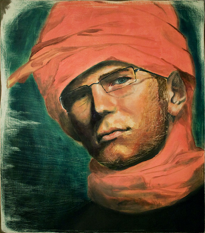 Curtis Wiklund Self Portrait - oil painting
