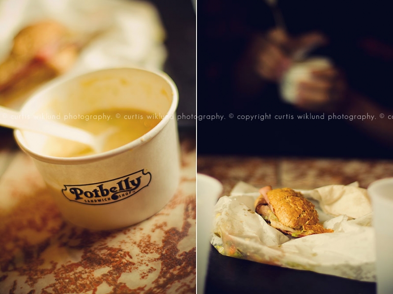 Potbelly soup and sandwhich