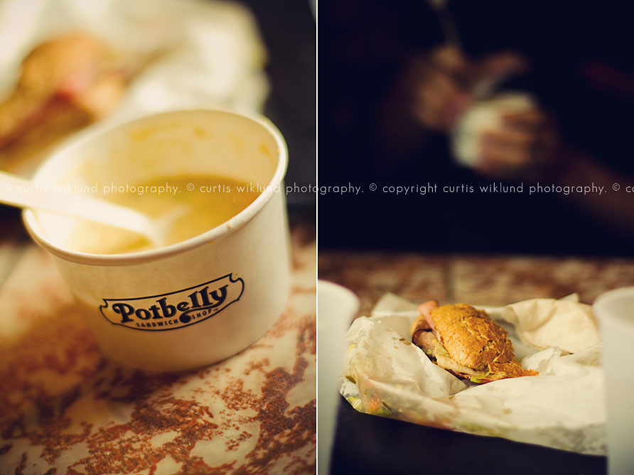 Potbelly soup and sandwhich