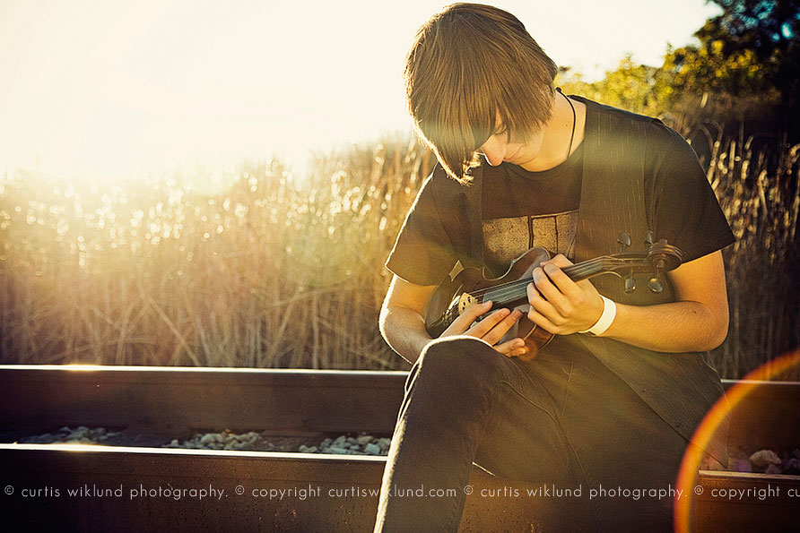 Michigan high school senior pictures with violin