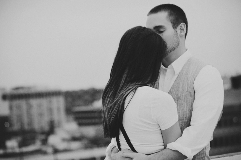 Detroit Black and White Engagement Pictures