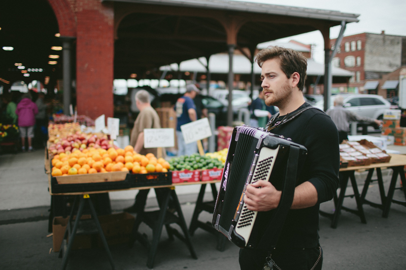 Detroit Photographers shoot engagement photos at Eastern Market
