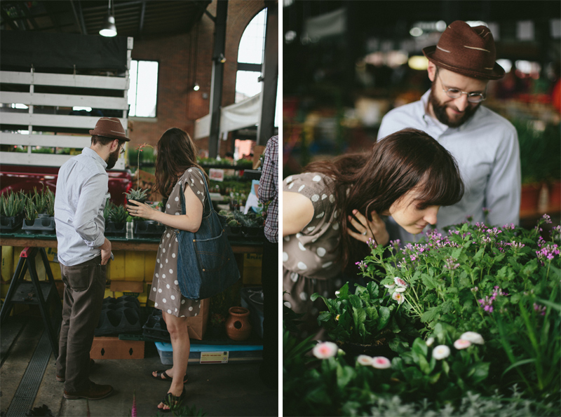 Vintage Engagement Shoot in Downtown Detroit